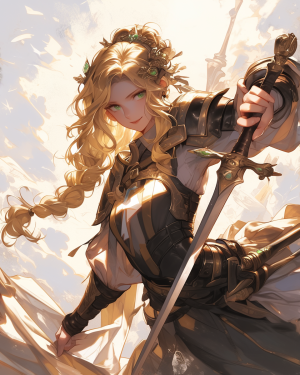 Eireala in her aspect as Goddess of War.